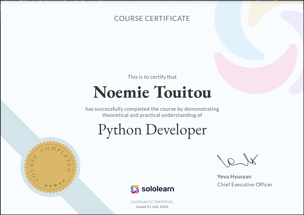 Diploma pythonDev 